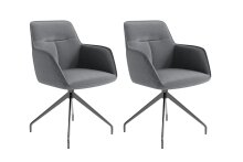 Stuhl >MEMPHIS< 2er-Set in Grau 62 x 96 x 60 cm...