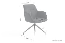 Stuhl >MEMPHIS< 2er-Set in Grau 62 x 96 x 60 cm (BxHxT)