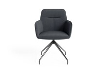 Stuhl >MEMPHIS< 2er-Set in Anthrazit 62 x 96 x 60 cm (BxHxT)