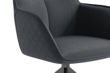Stuhl >MEMPHIS< 2er-Set in Anthrazit 62 x 96 x 60 cm (BxHxT)