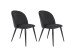Stuhl >NAYLA< 2er-Set in Schwarz aus Samtstoff 51 x 81,5 x 60 cm (BxHxT)