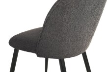 Stuhl >NAYLA< 2er-Set in Dunkelgrau aus Webstoff 51 x 81,5 x 60 cm (BxHxT)