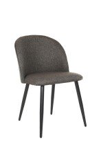 Stuhl >NAYLA< 2er-Set in Dunkelgrau aus Webstoff 51 x 81,5 x 60 cm (BxHxT)