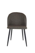 Stuhl >NAYLA< 2er-Set in Dunkelgrau aus Webstoff 51 x 81,5 x 60 cm (BxHxT)