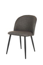 Stuhl >NAYLA< 2er-Set in Dunkelgrau aus Webstoff 51 x 81,5 x 60 cm (BxHxT)
