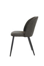 Stuhl >NAYLA< 2er-Set in Dunkelgrau aus Webstoff 51 x 81,5 x 60 cm (BxHxT)