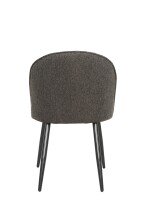 Stuhl >NAYLA< 2er-Set in Dunkelgrau aus Webstoff 51 x 81,5 x 60 cm (BxHxT)