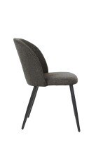 Stuhl >NAYLA< 2er-Set in Dunkelgrau aus Webstoff 51 x 81,5 x 60 cm (BxHxT)