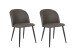 Stuhl >NAYLA< 2er-Set in Dunkelgrau aus Webstoff 51 x 81,5 x 60 cm (BxHxT)