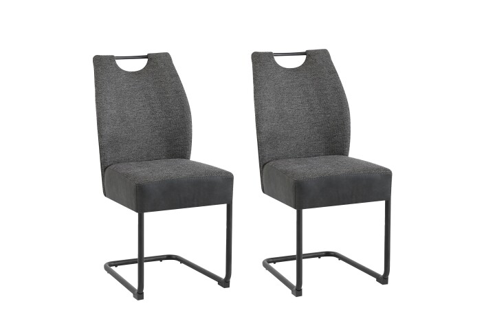 Schwinger, 2er-Set >PETER< in Anthrazit aus Webstoff 45 x 94 x 54 cm (BxHxT)