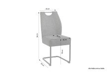 Schwinger, 2er-Set >PETER< in Anthrazit aus Webstoff 45 x 94 x 54 cm (BxHxT)