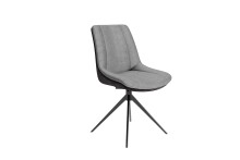 Stuhl >PHOENIX< 2er-Set in Hellgrau aus Mikrofaser 50 x 88 x 62 cm (BxHxT)