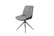 Stuhl >PHOENIX< 2er-Set in Hellgrau aus Mikrofaser 50 x 88 x 62 cm (BxHxT)