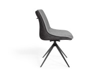 Stuhl >PHOENIX< 2er-Set in Hellgrau aus Mikrofaser 50 x 88 x 62 cm (BxHxT)