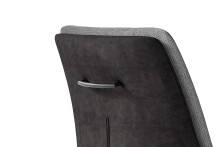 Stuhl >PHOENIX< 2er-Set in Hellgrau aus Mikrofaser 50 x 88 x 62 cm (BxHxT)