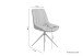 Stuhl >PHOENIX< 2er-Set in Hellgrau aus Mikrofaser 50 x 88 x 62 cm (BxHxT)