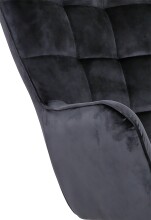 Schaukelstuhl >RICHIE< in Schwarz aus Samt 72 x 92 x 92 cm (BxHxT)