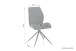 Stuhl >SNAP< 2er-Set in Anthrazit aus Bouclè-Vintagestoff 46x87x55 cm (BxHxT)