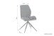 Stuhl >SNAP< 2er-Set in Anthrazit aus Bouclè-Vintagestoff 46x87x55 cm (BxHxT)