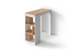 Bartisch >MOBY< in Weiß/Eiche-Optik 110 x 104...
