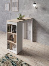 Bartisch >MOBY< in Weiß/Eiche-Optik 110 x 104 x 50 cm (BxHxT)