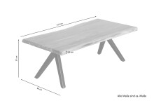Couchtisch >CHETA< aus Akazie 115 x 37 x 60 cm (BxHxT)