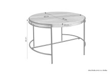 Couchtisch >HANNA< aus Mangoholz 60 x 40 x 62 cm (BxHxT)