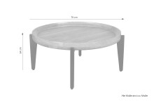 Couchtisch >MILA< aus Mangoholz 75 x 34 x 75 cm (BxHxT)