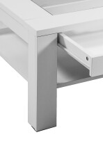 Couchtisch >RALPH< in Weiß 110 x 43 x 67 cm (BxHxT)