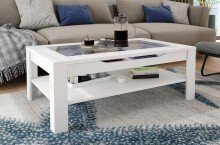 Couchtisch >RALPH< in Weiß 110 x 43 x 67 cm (BxHxT)