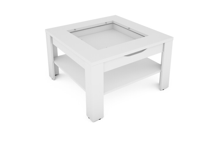Couchtisch >RALPH< in Weiß 67 x 43 x 67 cm (BxHxT)