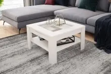Couchtisch >RALPH< in Weiß 67 x 43 x 67 cm...