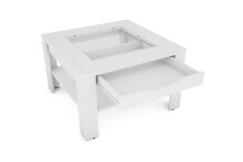 Couchtisch >RALPH< in Weiß 67 x 43 x 67 cm (BxHxT)