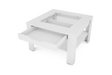 Couchtisch >RALPH< in Weiß 67 x 43 x 67 cm (BxHxT)