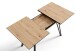 Tisch >BERLIN< in Eiche-Optik 120-160 x 75 x 80 cm (BxHxT)