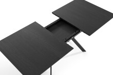Tisch >BREMEN< in Eiche-Optik Schwarz 160-200 x 75 x 90 cm (BxHxT)