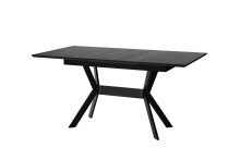 Tisch >BREMEN< in Eiche-Optik Schwarz 160-200 x 75 x 90 cm (BxHxT)