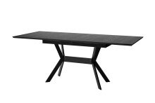 Tisch >BREMEN< in Eiche-Optik Schwarz 160-200 x 75 x 90 cm (BxHxT)