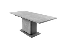 Tisch >BRITTA< mit Auszug in Beton-Optik 140-190 x 75 x 80 cm (BxHxT)