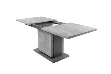 Tisch >BRITTA< mit Auszug in Beton-Optik 140-190 x 75 x 80 cm (BxHxT)