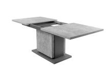 Tisch >BRITTA< mit Auszug in Beton-Optik 160-215 x 75 x 90 cm (BxHxT)