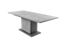 Tisch >BRITTA< mit Auszug in Beton-Optik 160-215 x 75 x 90 cm (BxHxT)