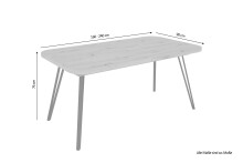 Tisch >LIFE< in Eiche-Optik 160-240 x 76 x 90 cm (BxHxT)