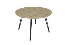 Tisch >MARTA< in Eiche-Optik 120 x 76 x 120 cm (BxHxT)