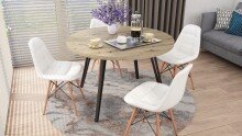 Tisch >MARTA< in Eiche-Optik 120 x 76 x 120 cm (BxHxT)