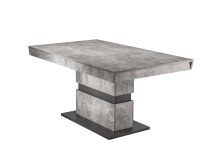 Tisch >MATTHEW< mit Auszug in Beton-Optik 140-195 x 75 x 90 cm (BxHxT)