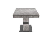 Tisch >MATTHEW< mit Auszug in Beton-Optik 140-195 x 75 x 90 cm (BxHxT)