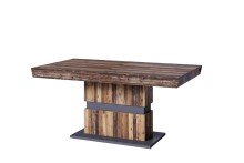 Tisch >MATTHEW< mit Auszug in Old-Wood-Optik 140-195 x 75 x 90 cm (BxHxT)