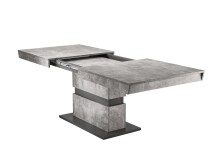 Tisch >MATTHEW< mit Auszug in Beton-Optik 160-215 x 75 x 90 cm (BxHxT)