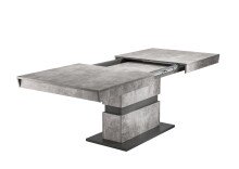 Tisch >MATTHEW< mit Auszug in Beton-Optik 160-215 x 75 x 90 cm (BxHxT)